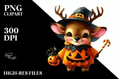 Vibrant Drawing Cute Baby Elk | Sublimation | Clipart Product Image 3