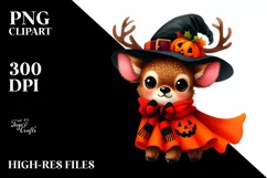 Vibrant Drawing Cute Baby Elk | Sublimation | Clipart Product Image 1