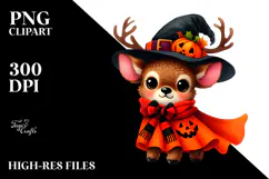 Vibrant Drawing Cute Baby Elk | Sublimation | Clipart Product Image 2