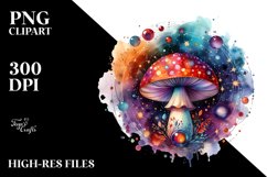 Magical Celestial Mushroom Watercolor Splash Product Image 3