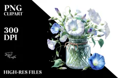 colorful fairy house morning glory | Clipart Product Image 2