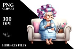 Old Lady Mug Sofa | Sublimation | Clipart Product Image 3
