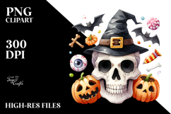 Funny Halloween Skull Art Product Image 2
