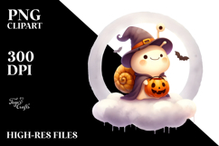 Cute Simple Halloween Snail PNG Product Image 2