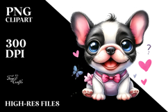 Happy French Bulldog PNG Product Image 2
