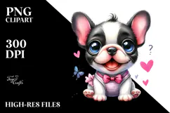 Happy French Bulldog PNG Product Image 2