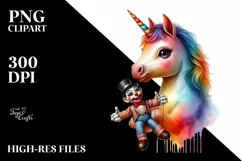 Baby Unicorn with Ventriloquist Dummy PNG Product Image 3