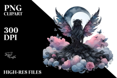 Gothic Fairy on Star PNG Product Image 2