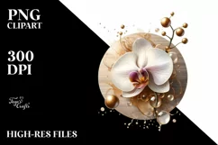 Like Orchid Watercolor Splash | Sublimation | Clipart Product Image 1