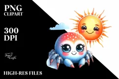 Colorful Baby Spider | Sublimation | Clipart Product Image 3