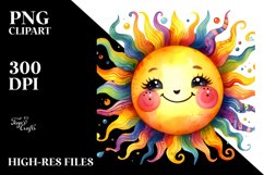 Simple Smiling Sun PNG Product Image 2