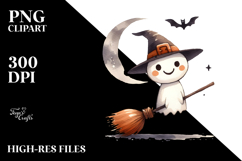 Funny Halloween Broomstick Clipart, Transparent PNG Product Image 2