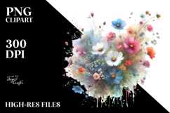 Colorful Wild Flowers Design, Transparent PNG Product Image 2