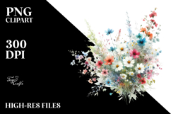 Colorful Wild Flowers Design, Transparent PNG Product Image 2