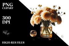 Colorful Chrysanthemum Jar Clipart Product Image 1