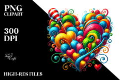 Vibrant Heart in the Style of Dr. Seuss Product Image 2