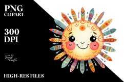 Colorful Whimsical Sun PNG Product Image 2