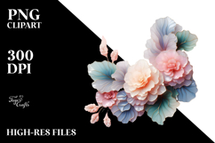 Glossy Begonia , Vibrant PNG Product Image 2