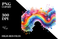 Cute Watercolor Flower Crown | Sublimation | Clipart Product Image 2