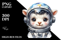 Energetic Baby Lamb in Watercolor PNG Product Image 2