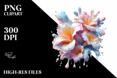 Pastel Glossy Shiny Freesia | Sublimation | Clipart Product Image 1