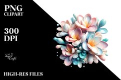 Pastel Glossy Shiny Freesia | Sublimation | Clipart Product Image 1