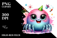 Vibrant Watercolor Funny Spider, Cute Product Image 2