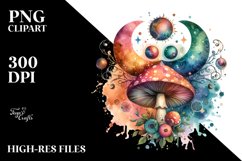 Magical Celestial Mushroom Watercolor Splash Product Image 1