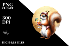 Funky Squirrel Painting, Transparent PNG Product Image 2