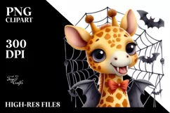 Funny Giraffe with Vampire Fangs, High-Res PNG Product Image 1