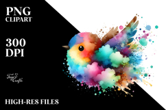 Colorful Bird Painting PNG Product Image 2