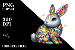 Colorful Bunny Diamonds PNG Product Image 2
