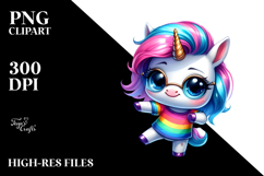 Glamorous Unicorn Dancing in Style, Cheerful PNG Product Image 2