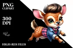 Cute Vibrant Baby Deer PNG Product Image 3