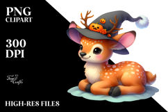 Adorable Baby Elk Halloween Drawing | Sublimation | Clipart Product Image 2
