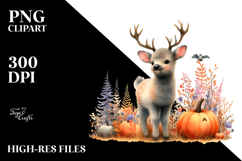 Adorable Baby Elk Halloween Drawing | Sublimation | Clipart Product Image 2