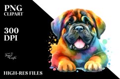 Cute Vibrant Mastiff Clipart Product Image 3