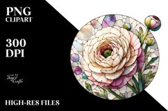 Detailed Stained Ranunculus Clipart Product Image 1