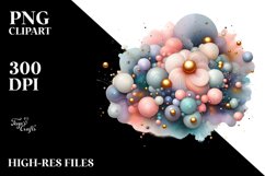 Pastel Glossy Shiny Cosmos | Sublimation | Clipart Product Image 1