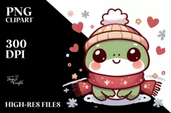 Baby Frog Christmas PNG Product Image 1