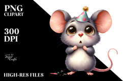 Baby Mouse with Party Hat Standing Up Product Image 2