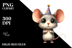 Baby Mouse with Party Hat Standing Up Product Image 2