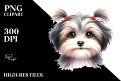 Watercolor Baby Havanese with Big Eyes PNG Product Image 2