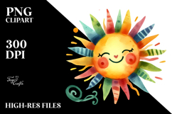 Colorful Whimsical Sun PNG Product Image 2