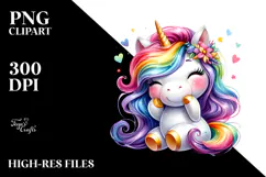Cute Funny Unicorn PNG Product Image 2