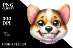 Watercolor Corgi Baby Goofy Smile Product Image 2