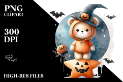 Cute Halloween Bear PNG Product Image 2