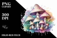 Detailed Magical Mushroom PNG Product Image 3