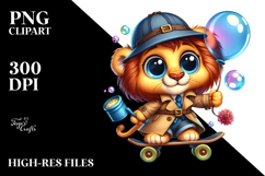 Lion Skateboard PNG Product Image 2