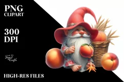 Beachwear Gnome with Peach, High-Res PNG Product Image 3